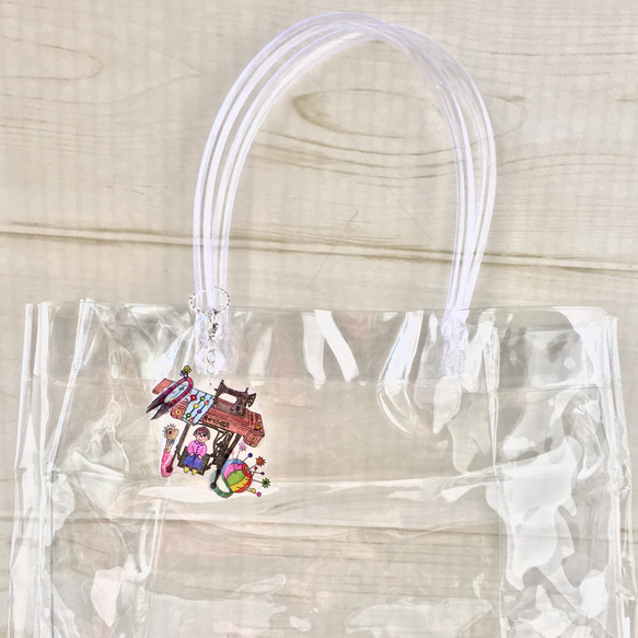 アンブレラマーカー傘マーカー・プラ板チャーム半透明ーーー昭和レトロ・カタカタミシン　 2枚目の画像