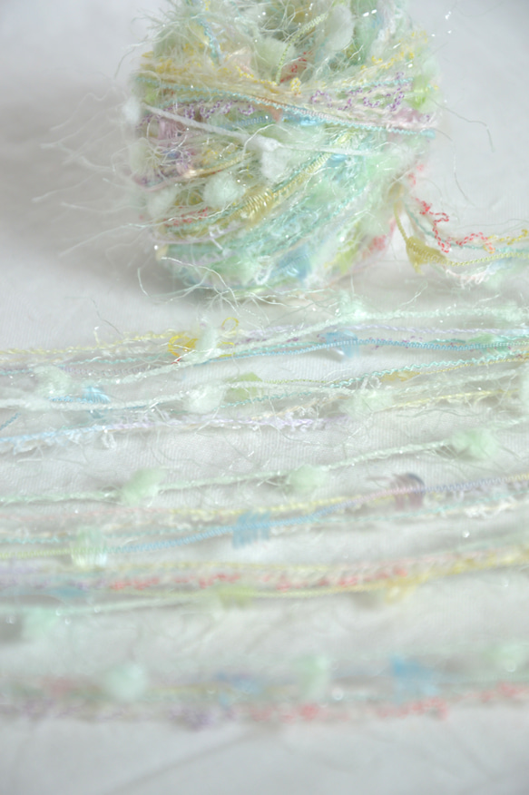 引き揃え糸　mint　pastel　nijiyarn 1枚目の画像