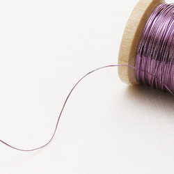 フランス製ヴィンテージメタル糸1巻 紫色（No.2314） 2枚目の画像