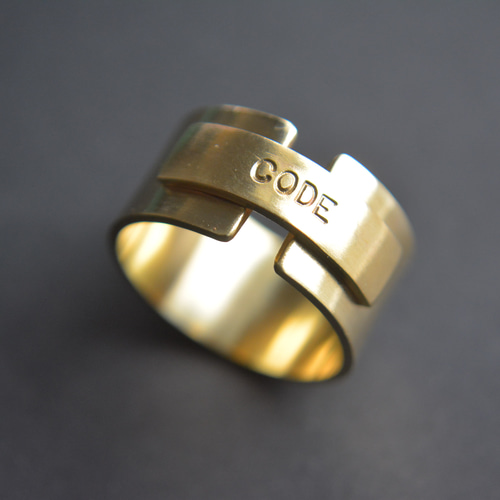 刻印無料】幅太 IDリング｜真鍮 ゴールド ブラス メンズ レディース