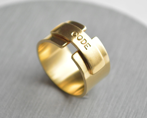 刻印無料】幅太 IDリング｜真鍮 ゴールド ブラス メンズ レディース