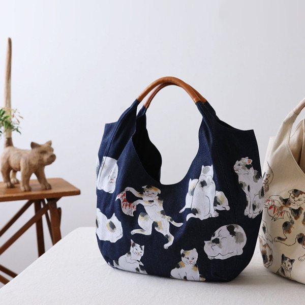 大人気新品をすべて 手描き 春ウララSALE 和画鞄 多 トートバッグ 2way 多々猫 バッグ