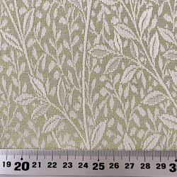 2055 GN グリーン色　ジャガード織物生地　小紋葉柄 2枚目の画像