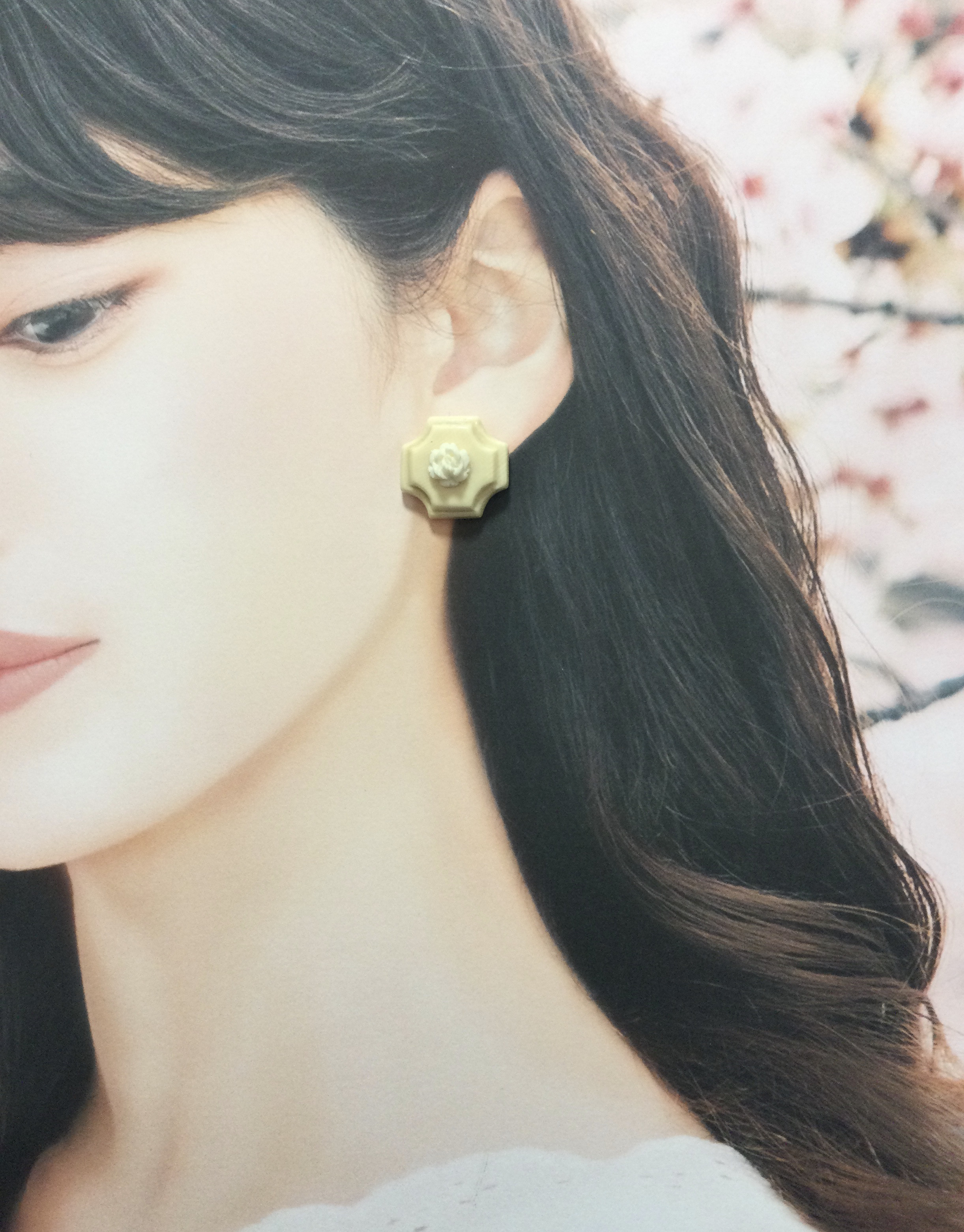 ☆本象牙ピアス（14kgf使用）※A-85☆