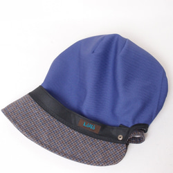 ピッコロフリー・チドリチェック/ブラウン フリーサイズ UV たためる帽子 風に飛ばない帽子　 6枚目の画像