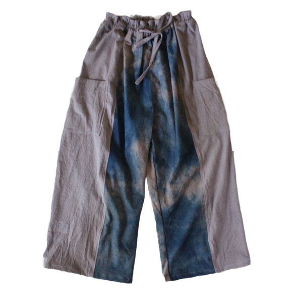 Alamoscars - タングルパンツ-kumo-【淡藤色】五倍子・藍染め/バイ  