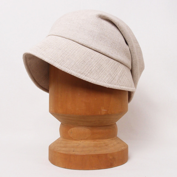 ピッコロフリー・コットンリネン/ フリーサイズ UV たためる帽子 風に飛ばない帽子　 2枚目の画像