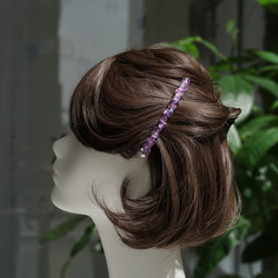 紫水晶和蛋白石 11cm 細髮夾 ~ Mirabelle 繡球花色 第3張的照片