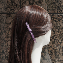 紫水晶和蛋白石 11cm 細髮夾 ~ Mirabelle 繡球花色 第7張的照片
