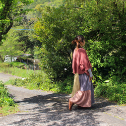 舞舞 －maimai－ 【kaori】/草木染めパッチワークギャザースカート 4枚目の画像