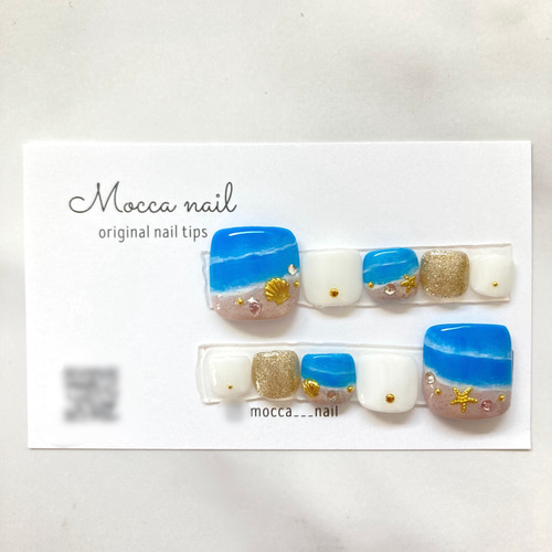 夏人気No.1!!【132】海ネイル フットネイルチップ 夏ネイル ヒトデ  