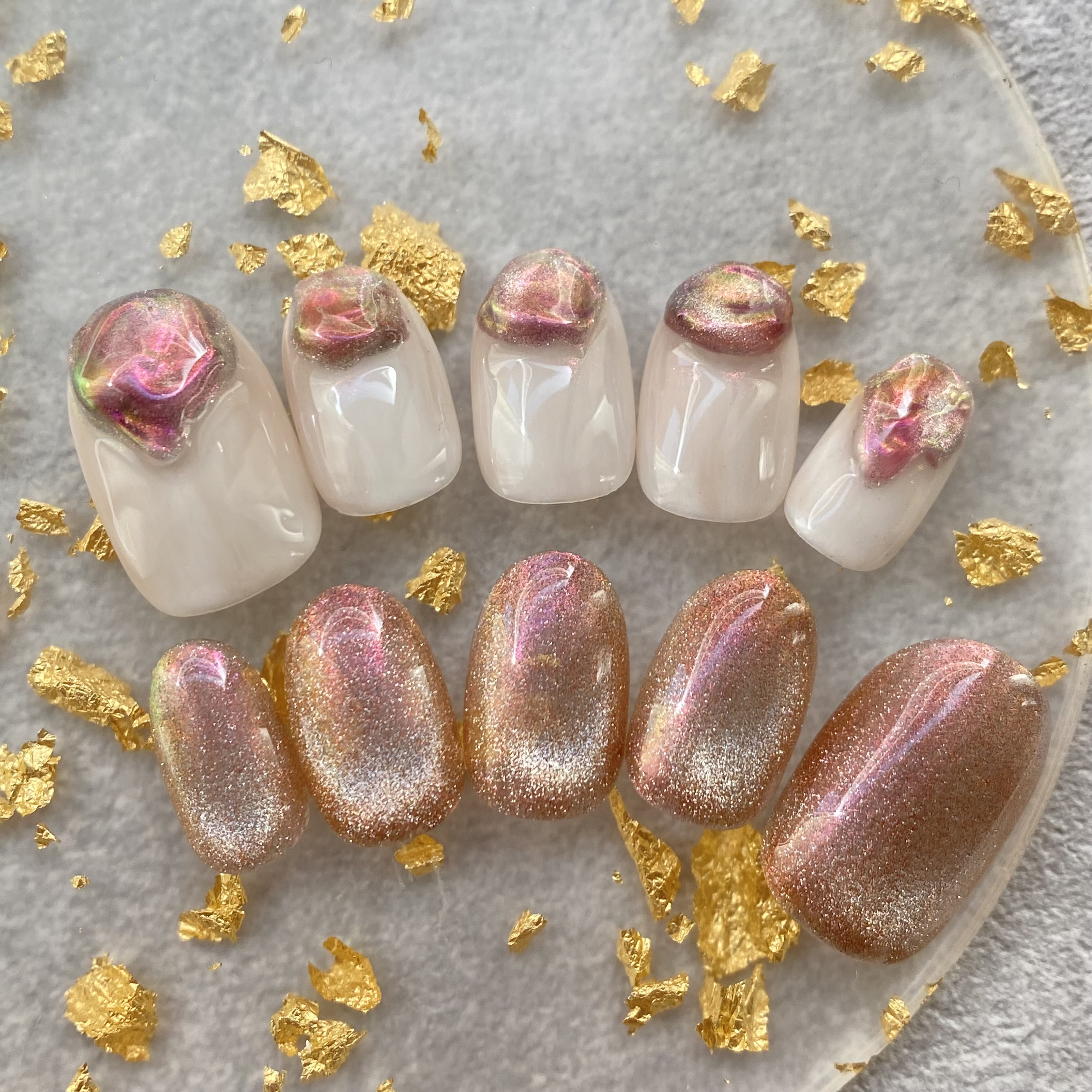 36］ネイルチップ マグネットネイル うるうる 夏 偏光 ぷっくり