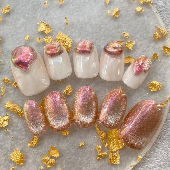 03］ネイルチップ マグネットネイル ぽこぽこ 立体 癖ネイル オーダー