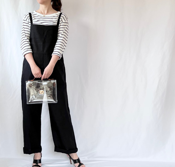 リネン100% 大人サロペット】きれいめ オールインワン ヘビロテ