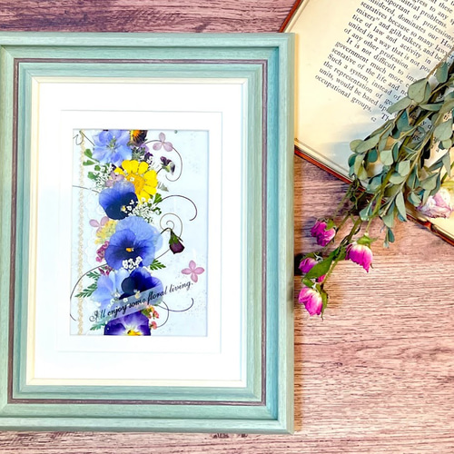数量限定セール  ナチュラルな2色タイプのミニ押し花額 その他 母の日 ギフト 絵画