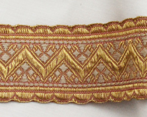 フランス製 アンティーク 金糸刺繍シルクブレード（No.967