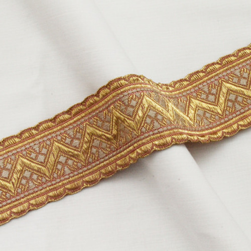フランス製 アンティーク 金糸刺繍シルクブレード（No.967