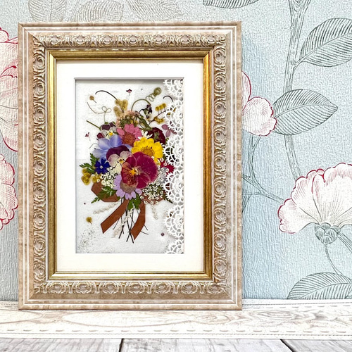 【未使用】マーブルアート　「 花 Ⅰ 」 F6　額装品 未使用】マーブルアート 「 花 Ⅰ 」 F6 額装品 マーブルアート