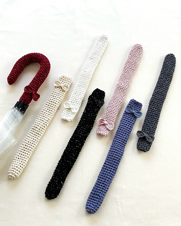 在庫限り。再販20オトナカワイイ✨傘グリップカバーリボンつき ☆日傘  