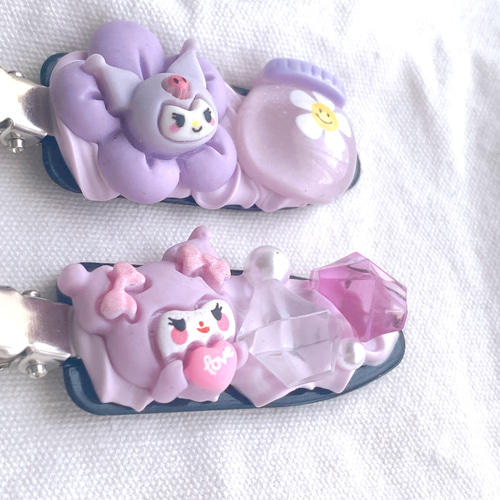 2本セット ホイップデコ ハンドメイド 悪魔 パープル 黒