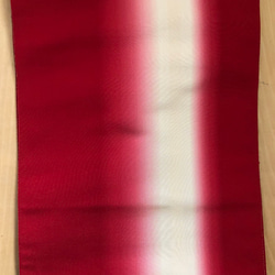 正絹　博多名古屋帯　紅白グラデーション 10枚目の画像