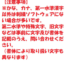 オーダー/3cm-9cmサイズ縁取り刺繍漢字ワッペン/通常色ツイル/ 文字 名前 6枚目の画像