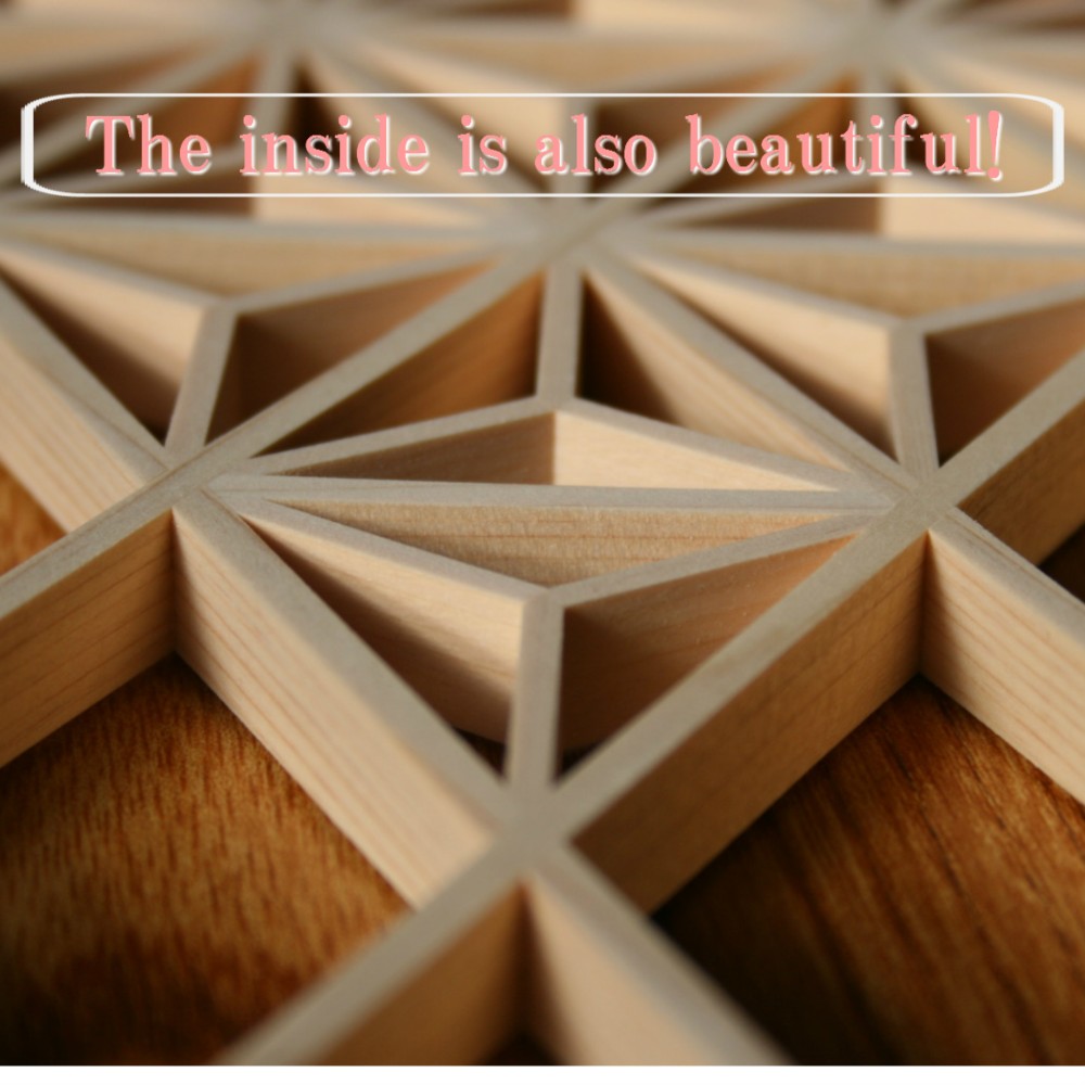 組子アートパネル 【水引七宝 ピンクゴールド】 和風インテリアパネル