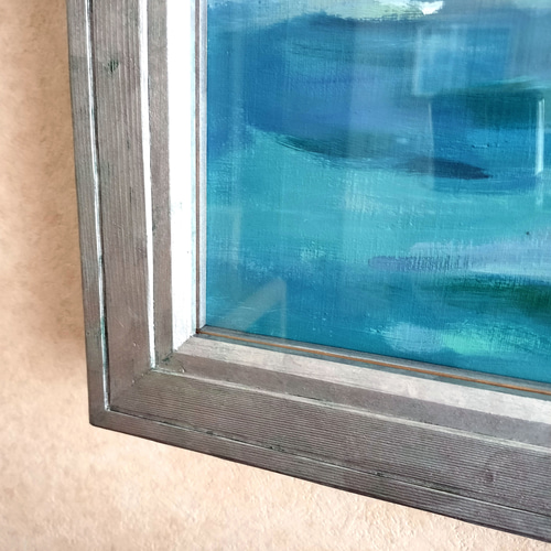 水天一色】油絵原画 M80変形 一点物 仮額付き 豪華プレゼント 水天一色】油絵原画 M80変形 一点物 仮額付き 豪華プレゼント