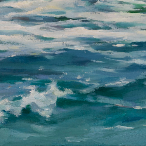 水天一色】油絵原画 M80変形 一点物 仮額付き 豪華プレゼント 水天一色】油絵原画 M80変形 一点物 仮額付き 豪華プレゼント