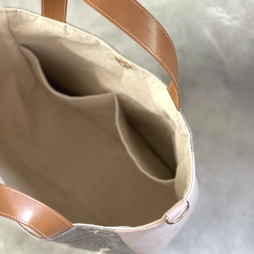 ⚮̈ミナペルホネン choucho ＋ nopparaグレー まるっこトートＬ トート