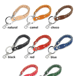 “チェーンキーホルダー” 14色 キーリング 鍵 紛失防止 キー 落下防止 キーストラップ 栃木レザー 8枚目の画像