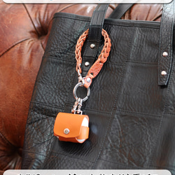 “チェーンキーホルダー” 14色 キーリング 鍵 紛失防止 キー 落下防止 キーストラップ 栃木レザー 2枚目の画像