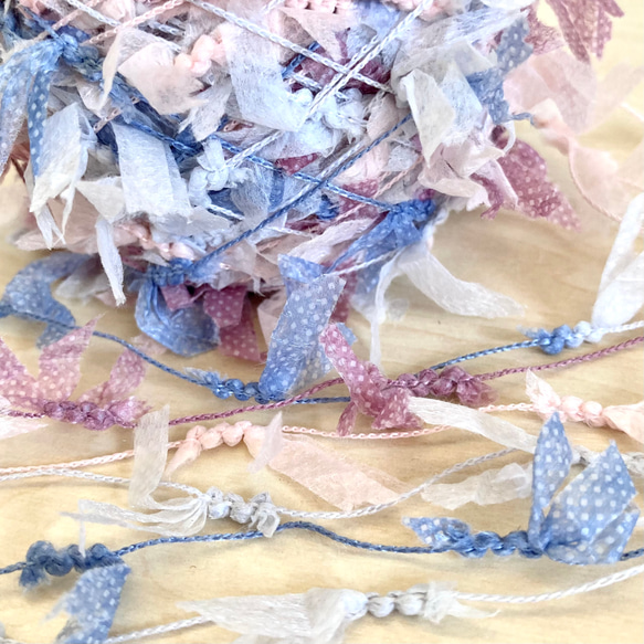 ビッグリボンヤーン［ajisai］素材糸　40ｇ 2枚目の画像