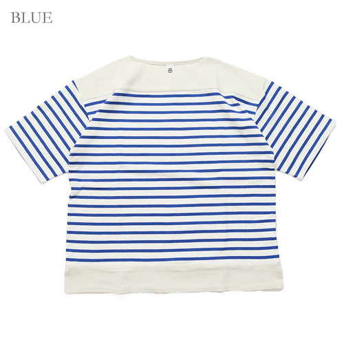 マルセイユボーダー 半袖Tシャツ VENT BLANC+ amv-3217 ヴァン