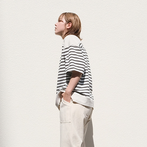 マルセイユボーダー 半袖Tシャツ VENT BLANC+ amv-3217 ヴァンブラン