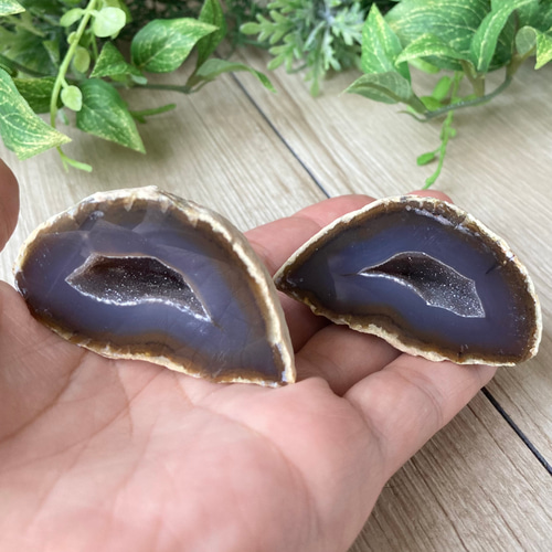 大地の恵みで浄化する/瑪瑙ジオード/パワー 天然石 ストーン  