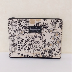 スリムなペンケース ボタニカル柄＆北欧風 全2色 ペンケース MEGUMI