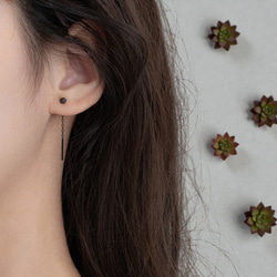 ピアス レディース 18K アレルギー対応 揺れる シルバー ゴールド ブラック ボール アメリカン 仕事 プレゼント 5枚目の画像