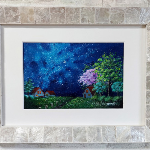 アクリル絵画　　☆　at my best　☆　【額装】 額入りアクリル画