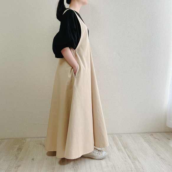 [黒] ジャンパースカートのためのぽわんと袖カットソーブラウス　袖ギャザー　フリーサイズ 17枚目の画像