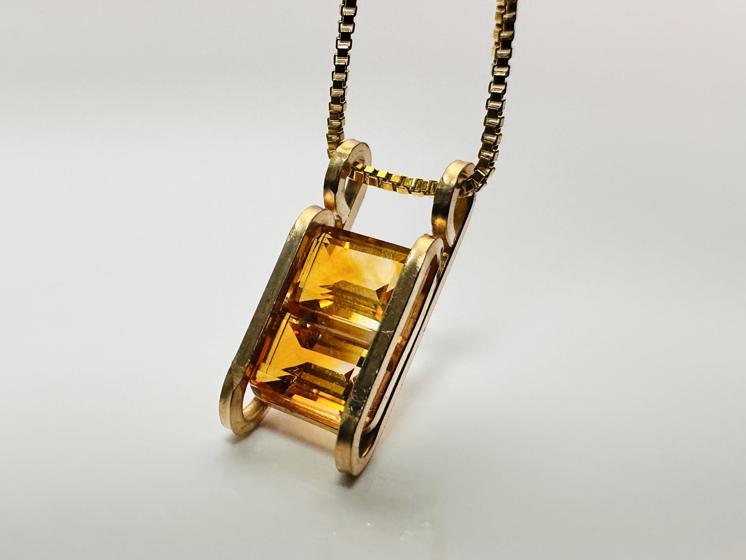 シトリン ダブルネックレス 14kgf