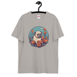 犬 パグ コットンTシャツ：送料無料 4枚目の画像