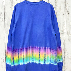 タイダイ染め 長袖Ｔシャツ Lサイズ　HIPPIES DYE ブルー HD19-17 5枚目の画像