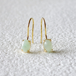 本翡翠◇SILVER925・18KGPビルマ産翡翠リング・オーバル　７号～フリーサイズ 4枚目の画像