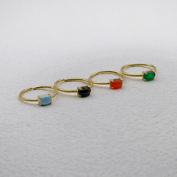 本翡翠◇SILVER925・18KGPビルマ産翡翠リング・オーバル　７号～フリーサイズ 5枚目の画像