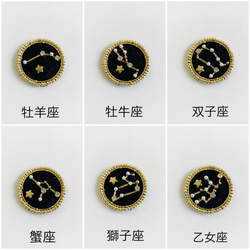 星座刺繍ブローチ⭐︎カスタムシンボルアクセサリー　七夕、夏のプレゼントに☆ 6枚目の画像