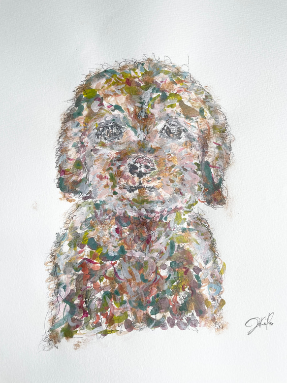 Doggy doggy アクリル画