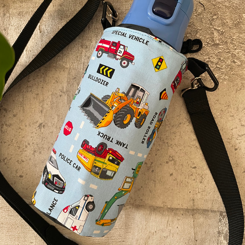 ハンドメイド　オーダー　水筒　カバー　飛行機　車 ハンドメイド オーダー 水筒 カバー 入園 入学 飛行機
