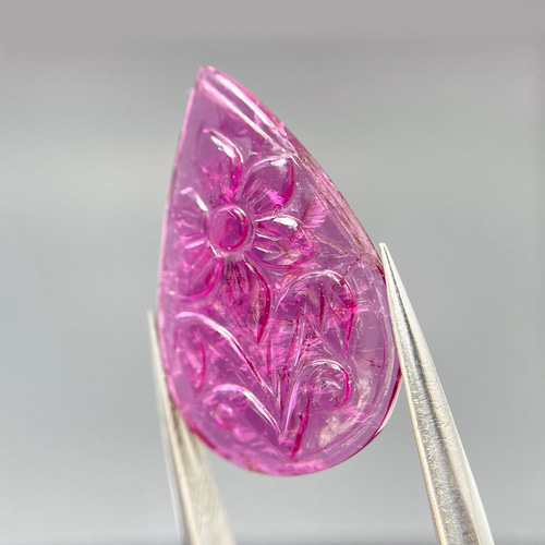 ◇ ソ付 ピンクトルマリン 8.997ct ルース カービング 天然石