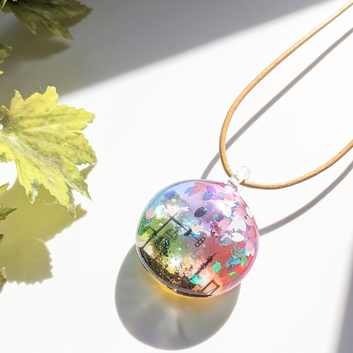 5000で送料無料】空レジン《桜風景・雑踏》レジンアクセサリー